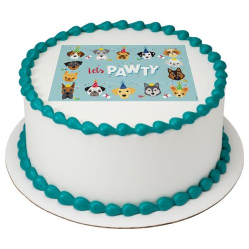 Let's Pawty Round Cake 25751